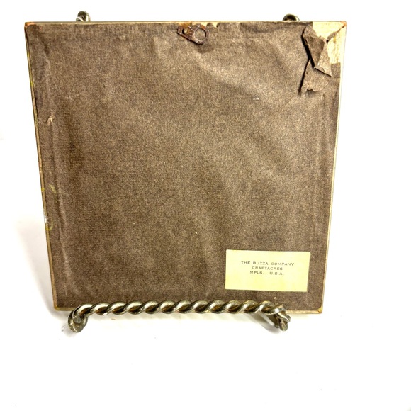 Antique Buzza Company Craftacres Silhouette Art Deco Framed Art from 1920s Rare! - Picture 6 of 13